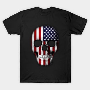 American Patriot  Flag Skull T-Shirt